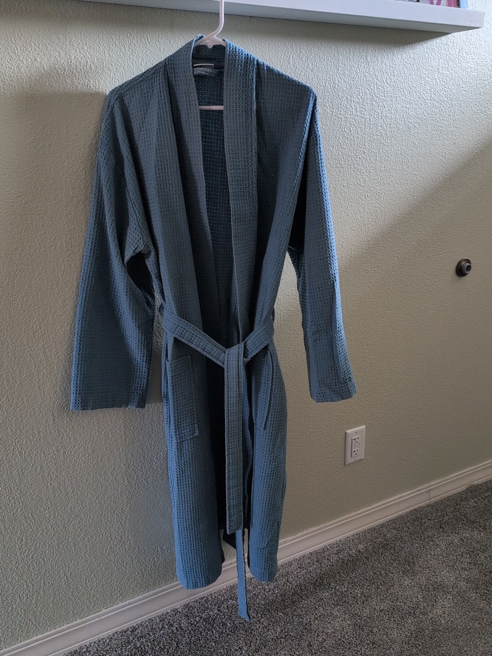 Women's Waffle Robe - Slate Blue